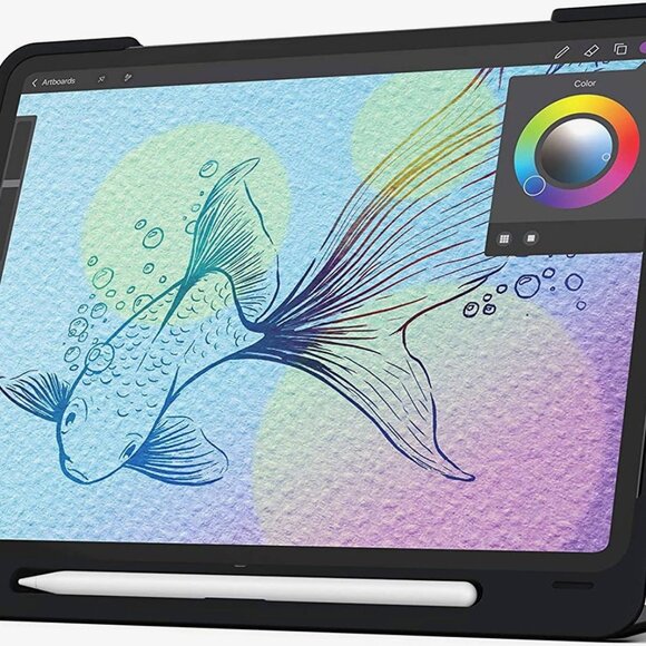 ZAGG SLIMBOOK ULTRATHIN KEYBOARD IPAD PRO 12.9 BLACK Apple 2 attachable pieces - Picture 7 of 12